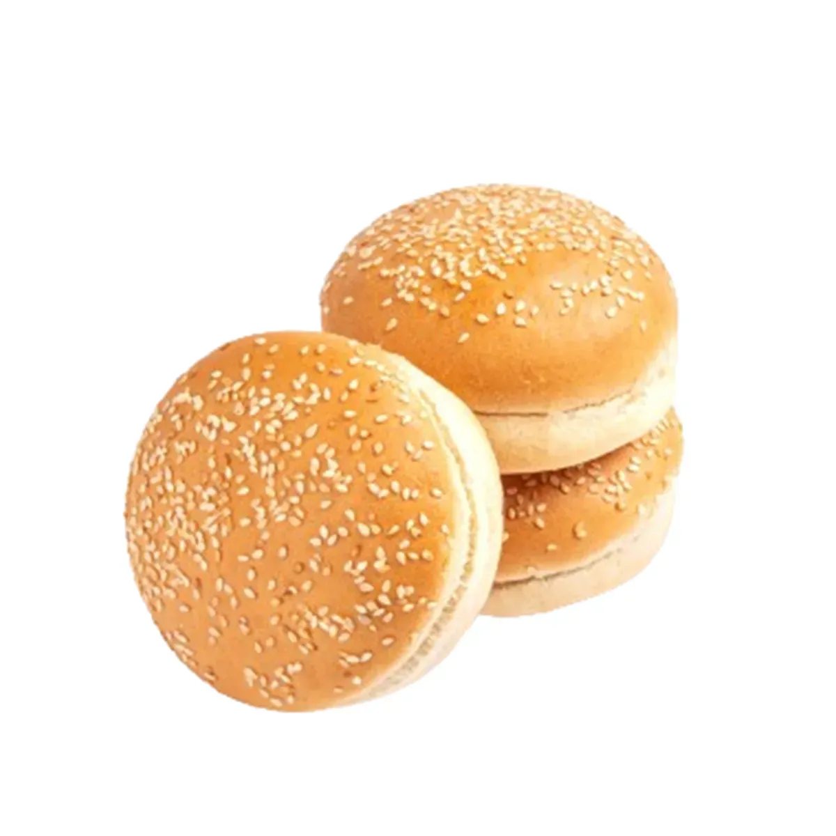 Burgerbun mit Sesam auf weißen Hintergrund